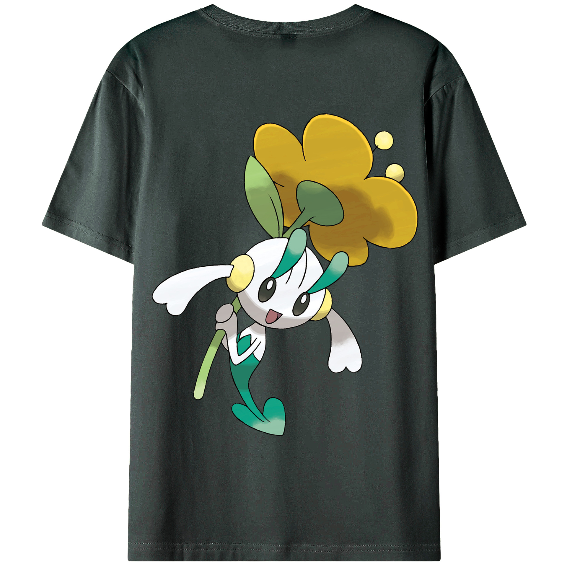 （画像用） ポケットモンスター Pokémon 綿100％ メンズ半袖Tシャツ（バックプリント） 通気性
